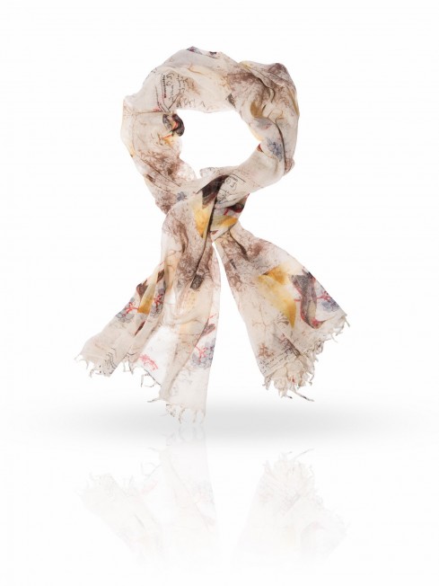 Палантин Женский W-VINTAGE.BIRD/WHITE
